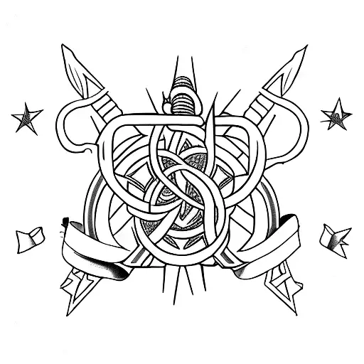 Ukraine Trident And David Star Together Combined