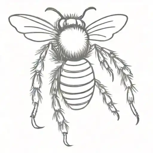 Minimalist Ignorant Style Bumble Bee Tattoo Design