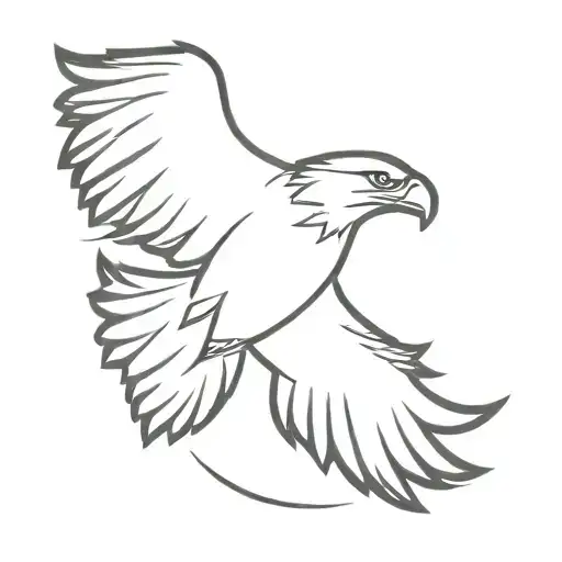 Eagle Outline Flying