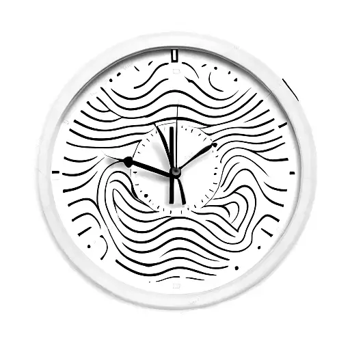 A Minimalist Design Of A Clock Showing The Exact Time Of Kalysta's Birth