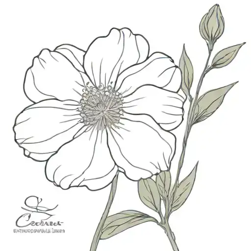 Cosmos Octobrr Birth Flower Blooming With Name Inaya