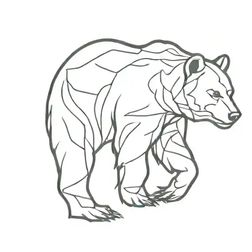 Bear Silhouette Filled