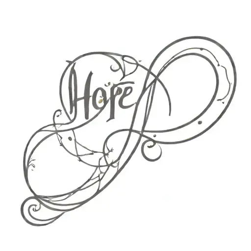 Moon And The Word Hope Intertwined