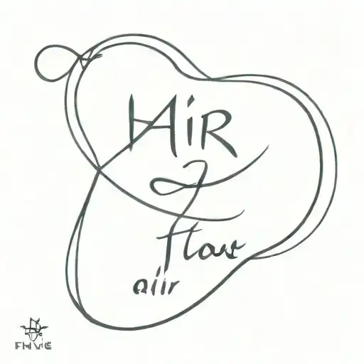 A Small Minimalist Tattoo Using The Word Air