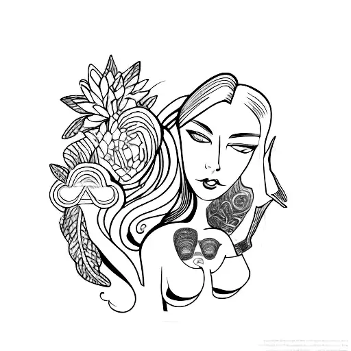 A Portrait Of A Seductive Girl With A Hidden Compartment Revealing Drugs Inside Her Body