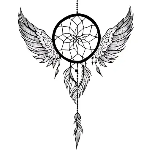 Minimalistic Phoenix Dream Catcher Entangled