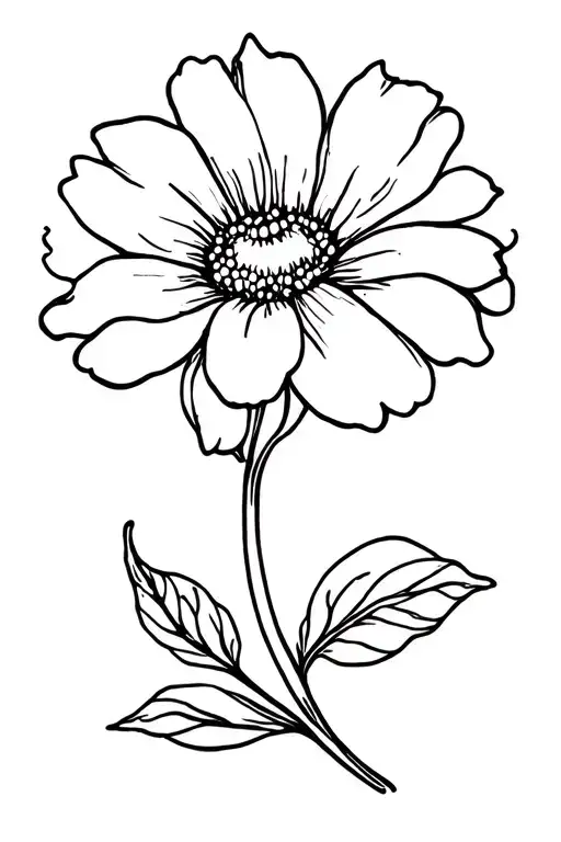 Line Art Flower Simple Flowey