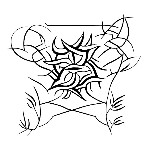 Symbol Surrounded By Thorns
