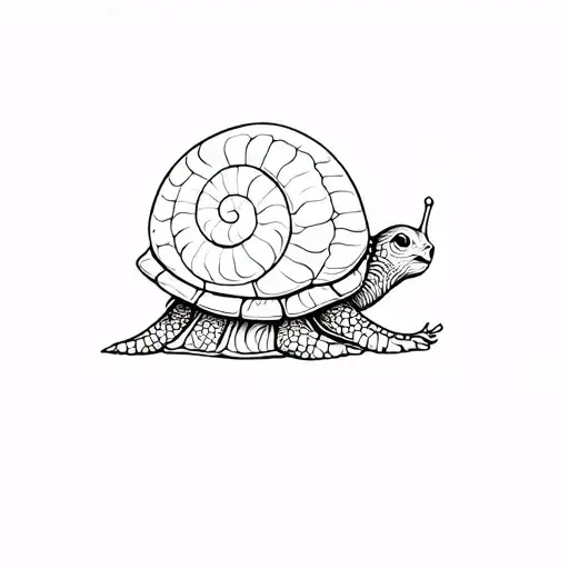 Turtle And Snail Sitting