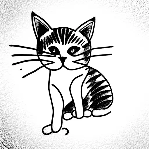 Child's Drawing Of A Cat