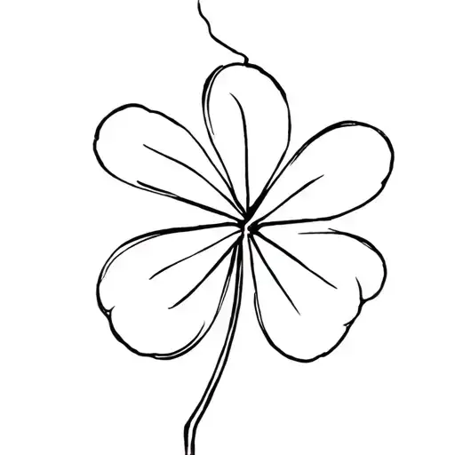 Broken Fire Four Leaf Clover Grief Outline