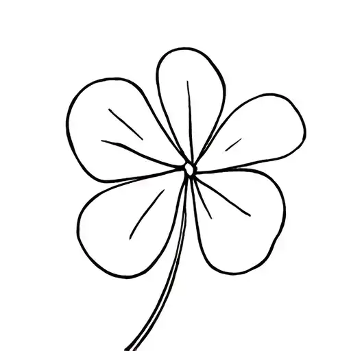 Easy Four Leaf Clover Grief Outline