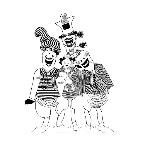 A Group Of Clowns