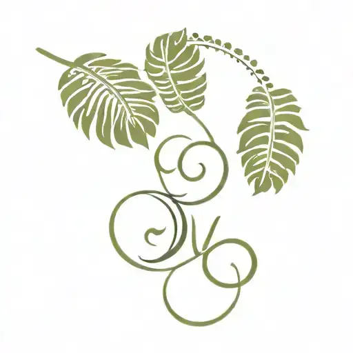 Ubuntu Lettering Integrated With Adinkra Fern Leaf