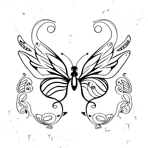 Butterfly With Music Score Wings