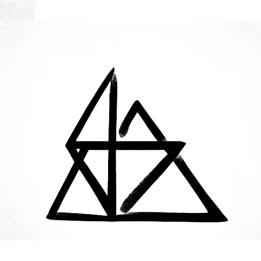 Infinity Sign That's More Triangular With Hebrew Letters For Jesus