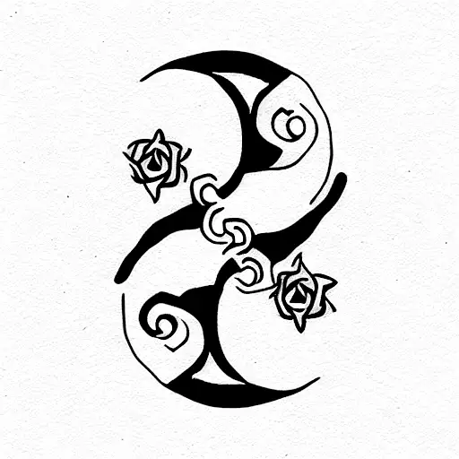 Calico And Tabby Cat Yin Yang