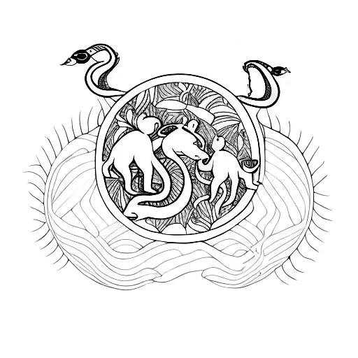 Kangaroo And Elephant