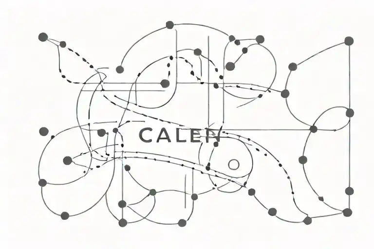 The Name Callen In Morse Code In Abstract Design Inspired