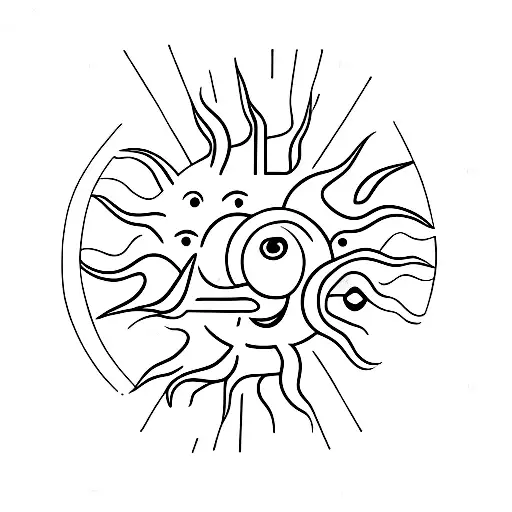 Sun With The Word 'Pagi'