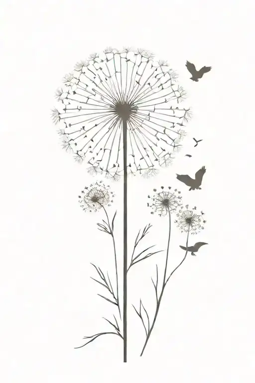Dandelion With Birds