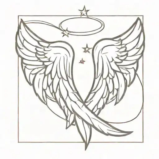 Angel Wings Wrapped And Star