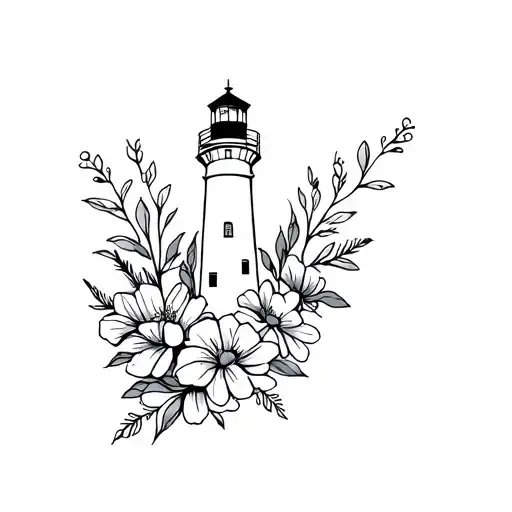 Lighthouse Flowers Blooming