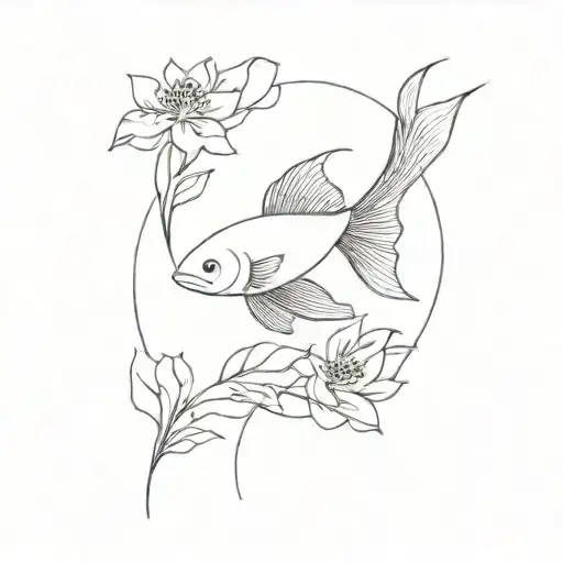 Betta Fish And Plants Growing