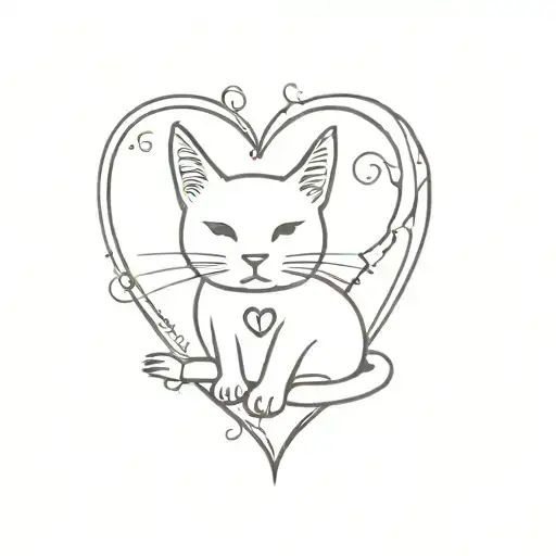 Cat In Rabbit Love Heart S