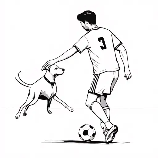 Me And My Dog Playing Soccer