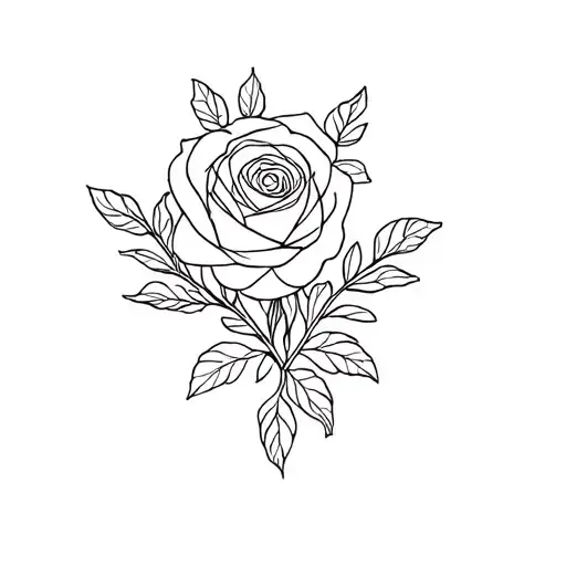 Laurel And Rose Intertwined