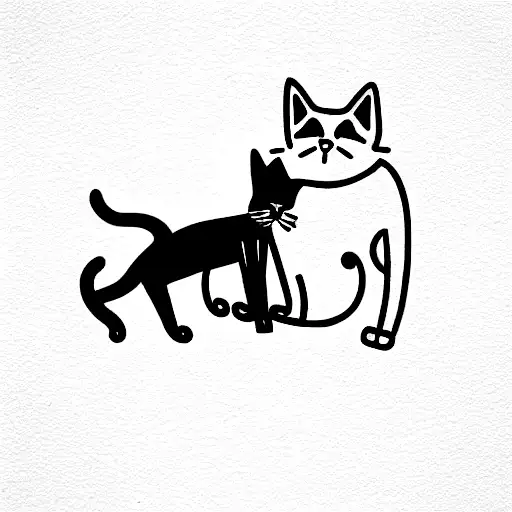 Cartoon-ish Cat And Dog 1920S Gangster With Gun