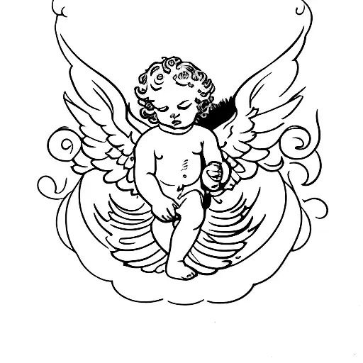 Cherub Holding A Match
