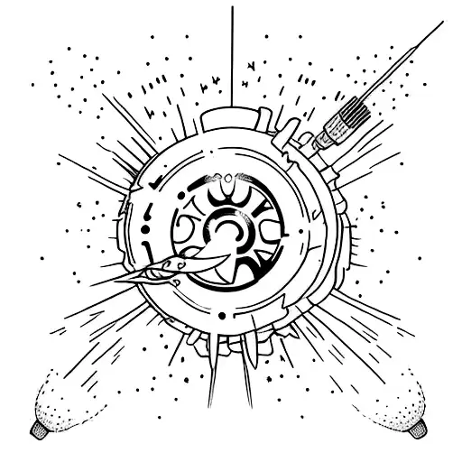 Realistic Grenade With A Subtle Explosion Background