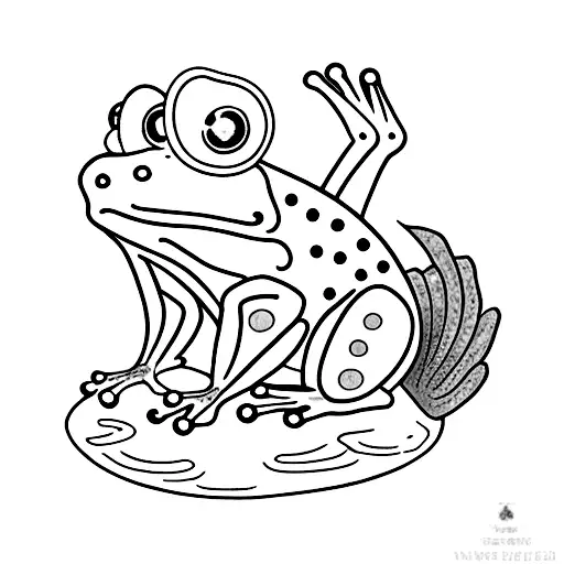 Frog With A Japanese Hat