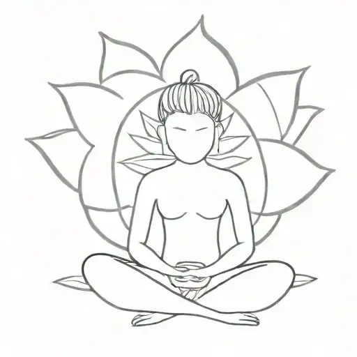 Lotus Position Silhuette Sun