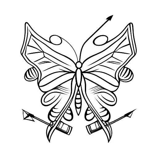 Butterfly With An Arrow
