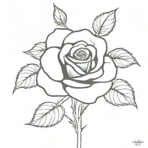 Unusual Rose On A Stem