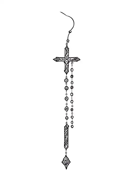 Rosary On Fore Arm