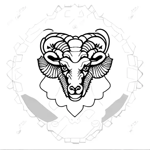 Aries Ram In A Lower Case R Shape