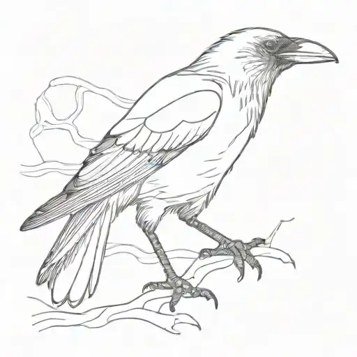 A Crow Standing