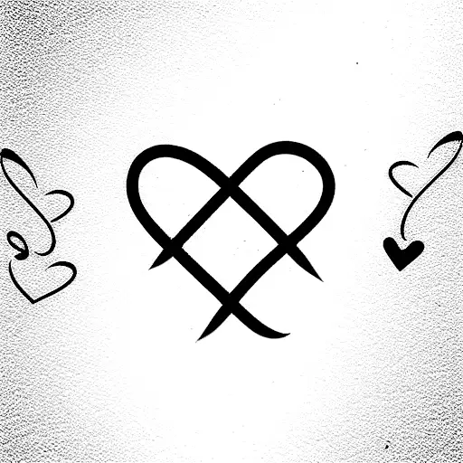 Small Infinity Symbol With Love Symbol With Background Of Rose