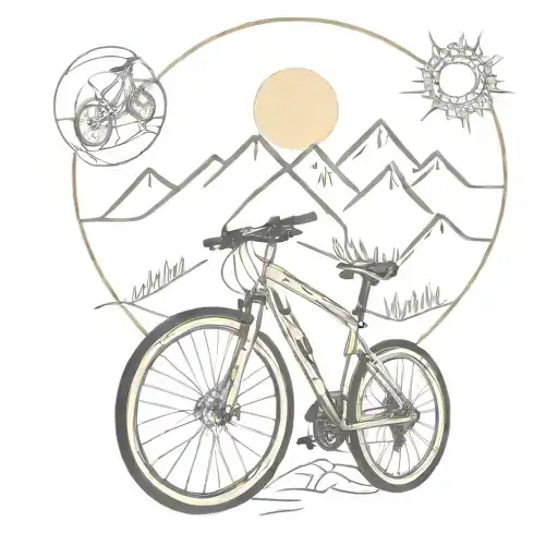 Mountain Bikes With Sun