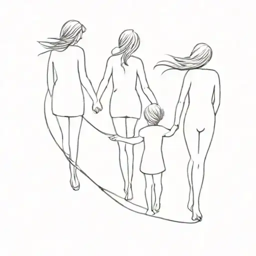A Mother Who Accompanies Her 3 Children On The Right Path