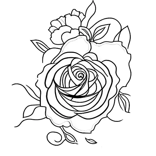 A Minimalist Tattoo Of A Kiss Drawn In One Line On A Woman's Body