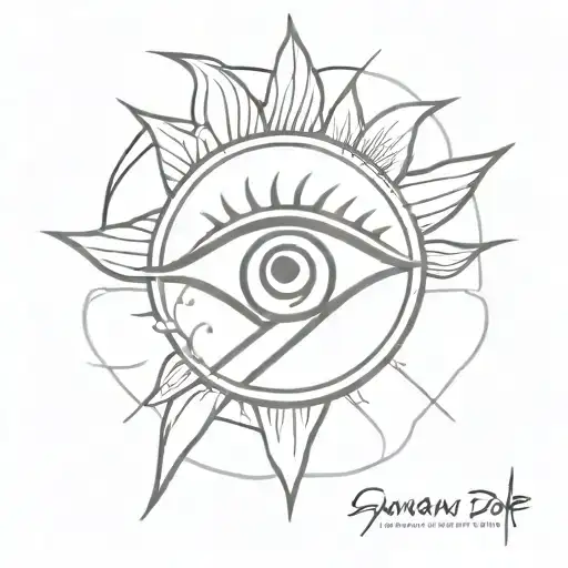 Eye Of Ra And Sunflower