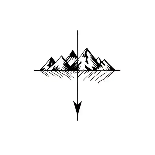 Arrow And Mountain Peaks