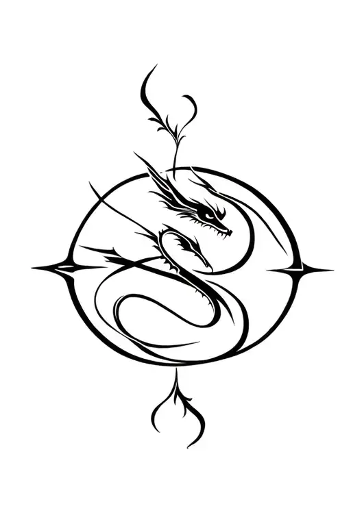 Jullia One Line Sigil Dragon