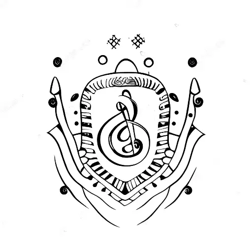 Treble Clef Taurus Constellation Wheat Stalk Turtle