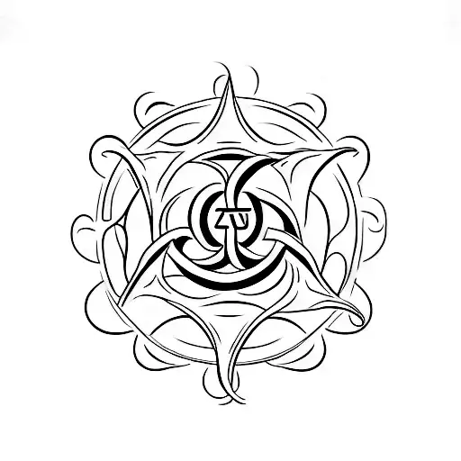 A Simple Interpretation Of The Om Symbol Intertwined With A Trident